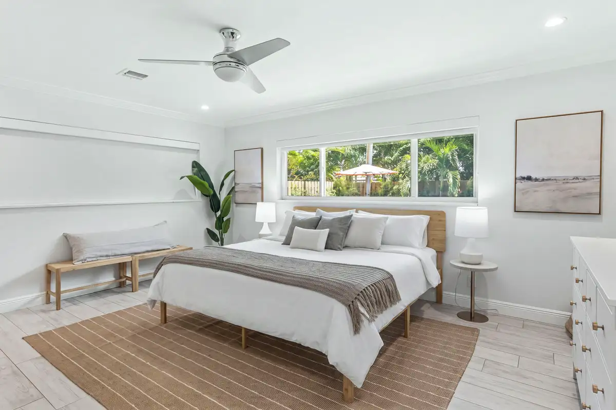 Bedroom of a Broward County listing captured for a Zillow 3D Home Tour